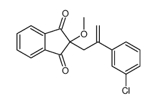 2-[2-(3-chlorophenyl)prop-2-enyl]-2-methoxyindene-1,3-dione结构式