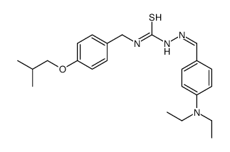 Hydrazinecarbothioamide, 2-((4-(diethylamino)phenyl)methylene)-N-((4-( 2-methylpropoxy)phenyl)methyl)- structure