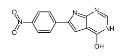 6-(4-硝基苯基)-3H-吡咯并[2,3-d]嘧啶-4(7h)-酮结构式