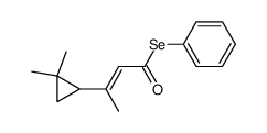 phenyl 3-(2,2-dimethylcyclopropyl)but-2(E)-enyl selenoate结构式