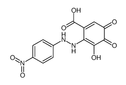 5-hydroxy-6-[2-(4-nitrophenyl)hydrazinyl]-3,4-dioxocyclohexa-1,5-diene-1-carboxylic acid Structure