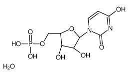 [(2R,3S,4R,5R)-5-(2,4-dioxopyrimidin-1-yl)-3,4-dihydroxyoxolan-2-yl]methyl dihydrogen phosphate,hydrate结构式
