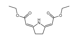 diethyl 2,2'-(2,5-pyrrolidinediylidene)bisacetate Structure