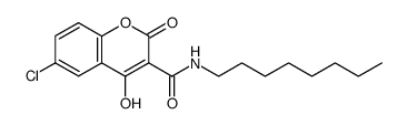 6-Chloro-4-hydroxy-2-oxo-2H-chromene-3-carboxylic acid octylamide Structure