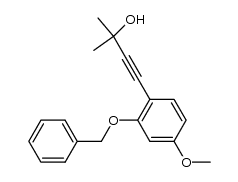 2-benzyloxy-1-(3-hydroxy-3-methylbutynyl)-4-methoxybenzene结构式