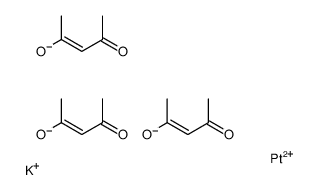 potassium bis(1-acetyl-2-oxopropyl)(pentane-2,4-dionato-O,O')platinate Structure