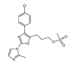 3-[4-(4-chlorophenyl)-2-(2-methyl-1-imidazolyl)-5-oxazolyl)propyl methanesulfonate结构式