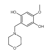 2-methoxy-5-morpholin-4-ylmethyl-benzene-1,4-diol结构式