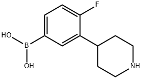 3-(Piperidin-4-yl)-4-fluorophenylboronic acid picture