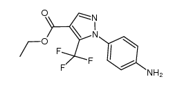 1-(4-aminophenyl)-5-trifluoromethyl-1H-pyrazole-4-carboxylic acid ethyl ester Structure