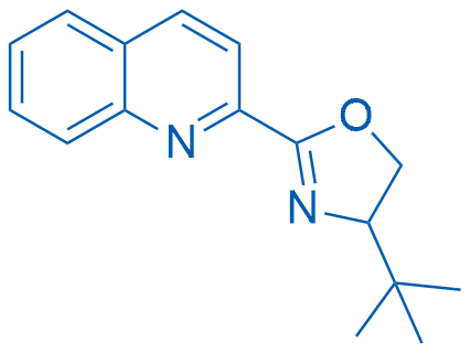 4-(叔丁基)-2-(喹啉-2-基)-4,5-二氢噁唑结构式