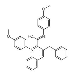 3-Benzyl-2-[(p-methoxyphenyl)imino]-4-phenyl-N-(4-methoxyphenyl)-3-butenamide structure