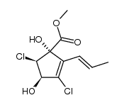2-allyl-3,5-dichloro-1,4-dihydroxycyclopent-2-enoic acid methyl ester Structure