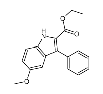 5-methoxy-3-phenyl-1H-indole-2-carboxylic acid ethyl ester结构式