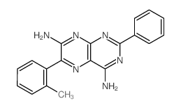 4,7-Pteridinediamine,6-(2-methylphenyl)-2-phenyl- structure