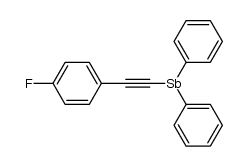 diphenyl(p-fluorophenylethynyl)stibine Structure