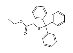 tritylmercapto-acetic acid ethyl ester Structure