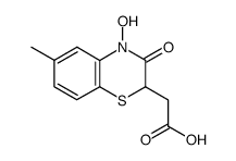 (4-hydroxy-6-methyl-3-oxo-3,4-dihydro-2H-benzo[1,4]thiazin-2-yl)-acetic acid结构式