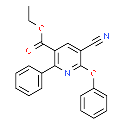 Ethyl 5-cyano-6-phenoxy-2-phenylnicotinate结构式