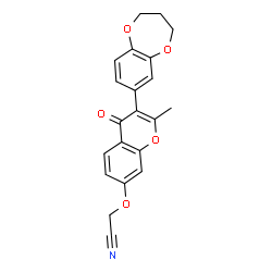 2-((3-(3,4-dihydro-2H-benzo[b][1,4]dioxepin-7-yl)-2-methyl-4-oxo-4H-chromen-7-yl)oxy)acetonitrile picture