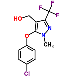 [5-(4-Chlorophenoxy)-1-methyl-3-(trifluoromethyl)-1H-pyrazol-4-yl]methanol structure