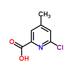 6-氯-4-甲基吡啶-2-羧酸结构式