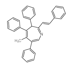 3H-Azepine,5-methyl-3,4,6-triphenyl-2-(2-phenylethenyl)- Structure