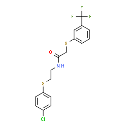 N-(2-[(4-CHLOROPHENYL)SULFANYL]ETHYL)-2-([3-(TRIFLUOROMETHYL)PHENYL]SULFANYL)ACETAMIDE Structure