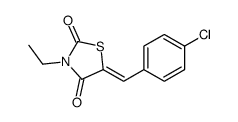 5-[(4-chlorophenyl)methylidene]-3-ethyl-1,3-thiazolidine-2,4-dione结构式