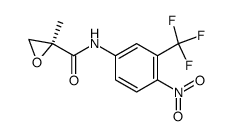 (S)-2-methyl-N-(4-nitro-3-(trifluoromethyl)phenyl)oxirane-2-carboxamide结构式