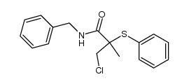 α-Phenylthio-β-chloroisobuttersaeurebenzylamid Structure