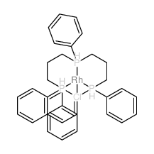 Rhodium, [bis[3- (diphenylphosphino)propyl]phenylphosphine-P,P, P]chloro-, (SP-4-3)- Structure