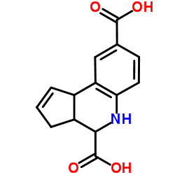 3H-Cyclopenta[c]quinoline-4,8-dicarboxylic acid, 3a,4,5,9b-tetrahydro- Structure