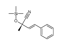 (2S)-2-methyl-4-phenyl-2-trimethylsilyloxybut-3-enenitrile结构式
