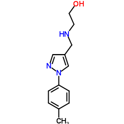 2-({[1-(4-Methylphenyl)-1H-pyrazol-4-yl]methyl}amino)ethanol Structure