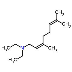 (2Z)-N,N-Diethyl-3,7-dimethyl-2,6-octadien-1-amine Structure