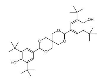 4,4'-(2,4,8,10-tetraoxaspiro[5.5]undecane-3,9-diyl)bis[2,6-di-tert-butylphenol]结构式