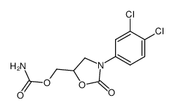 5-carbamoyloxymethyl-3-(3,4-dichloro-phenyl)-oxazolidin-2-one Structure