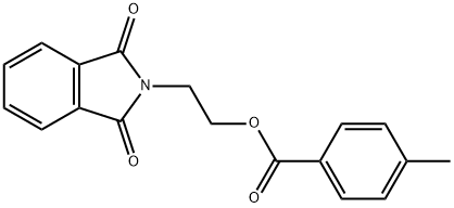 Benzoic acid, 4-methyl-, 2-(1,3-dihydro-1,3-dioxo-2H-isoindol-2-yl)ethyl ester Structure