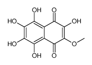 2,5,6,7,8-Pentahydroxy-3-methoxy-1,4-naphthoquinone structure
