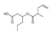 (3R)-3-[(2S)-2-methylpent-4-enoyl]oxyhexanoic acid结构式