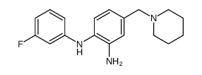 N1-(3-fluorophenyl)-4-piperidin-1-ylmethyl-benzene-1,2-diamine结构式