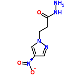3-(4-NITRO-PYRAZOL-1-YL)-PROPIONIC ACID HYDRAZIDE结构式