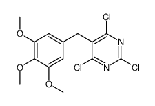 2,4,6-trichloro-5-[(3,4,5-trimethoxyphenyl)methyl]pyrimidine结构式