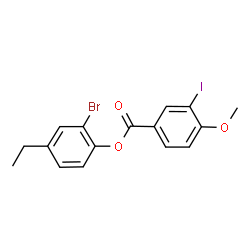 2-Bromo-4-ethylphenyl 3-iodo-4-methoxybenzoate结构式