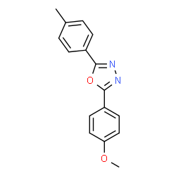 methyl 4-[5-(4-methylphenyl)-1,3,4-oxadiazol-2-yl]phenyl ether structure
