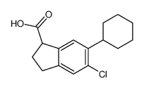 5-chloro-6-cyclohexyl-2,3-dihydro-1H-indene-1-carboxylic acid结构式