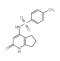 N-(2-hydroxy-6,7-dihydro-5H-cyclopenta[b]pyridin-4-yl)-4-methylbenzenesulfonamide结构式