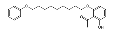 1-[2-hydroxy-6-(9-phenoxynonoxy)phenyl]ethanone结构式