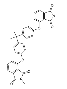 4,4'-[(1-Methylethylidene)bis(4,1-phenyleneoxy)]bis[2-methyl-1H-isoindole-1,3(2H)-dione] structure